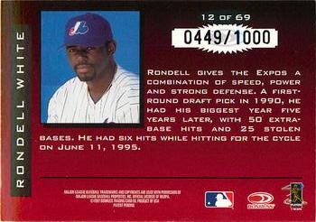 1997 Donruss Limited - Fabric of the Game #12 Rondell White Back