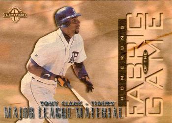 1997 Donruss Limited - Fabric of the Game #14 Tony Clark Front