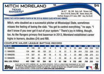 2014 Topps - Red #94 Mitch Moreland Back