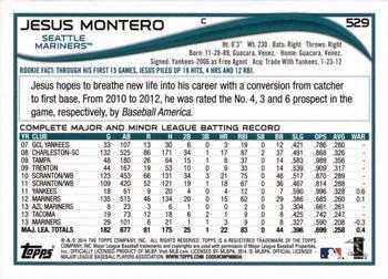 2014 Topps - Red #529 Jesus Montero Back