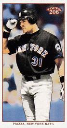2002 Topps 206 - Sweet Caporal Black #313 Mike Piazza Front