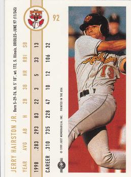1999 Just #92 Jerry Hairston Jr. Back