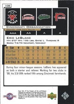 2000 SP Top Prospects #108 Eric LeBlanc Back