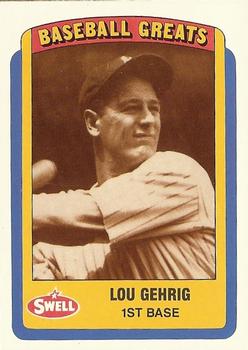 1990 Swell Baseball Greats #25 Lou Gehrig Front