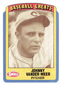 1990 Swell Baseball Greats #99 Johnny Vander Meer Front