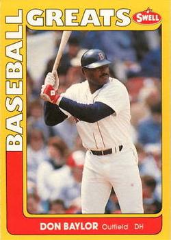 1991 Swell Baseball Greats #6 Don Baylor Front