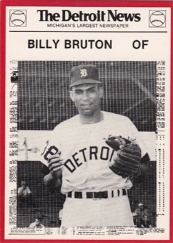 1981 Detroit News Detroit Tigers #101 Billy Bruton Front