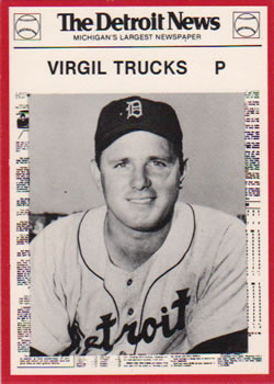 1981 Detroit News Detroit Tigers #111 Virgil Trucks Front