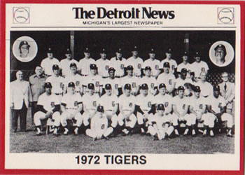 1981 Detroit News Detroit Tigers #22 1972 Tigers Front