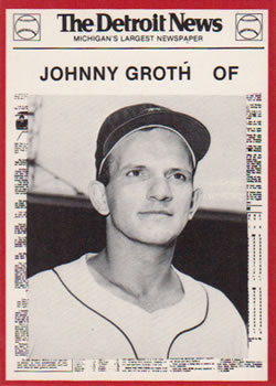 1981 Detroit News Detroit Tigers #33 Johnny Groth Front