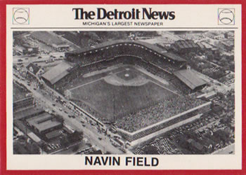 1981 Detroit News Detroit Tigers #60 Navin Field Front