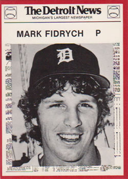 1981 Detroit News Detroit Tigers #6 Mark Fidrych Front