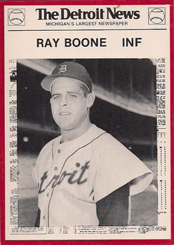 1981 Detroit News Detroit Tigers #84 Ray Boone Front