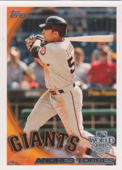 2010 Topps San Francisco Giants World Series Champions #SFG2 Andres Torres Front