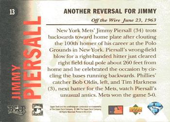 1994 Upper Deck All-Time Heroes #13 Jimmy Piersall Back