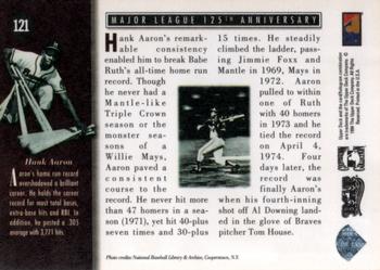 1994 Upper Deck All-Time Heroes #121 Hank Aaron Back