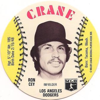 1976 Crane Potato Chips Discs #NNO Ron Cey Front