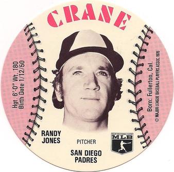 1976 Crane Potato Chips Discs #NNO Randy Jones Front