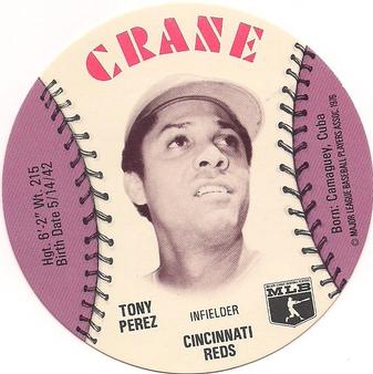 1976 Crane Potato Chips Discs #NNO Tony Perez Front