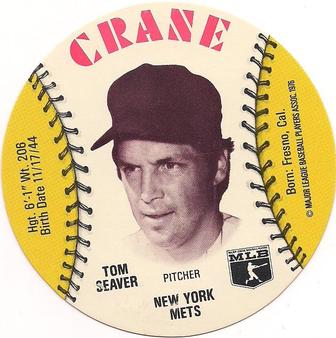 1976 Crane Potato Chips Discs #NNO Tom Seaver Front