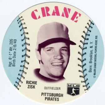 1976 Crane Potato Chips Discs #NNO Richie Zisk Front