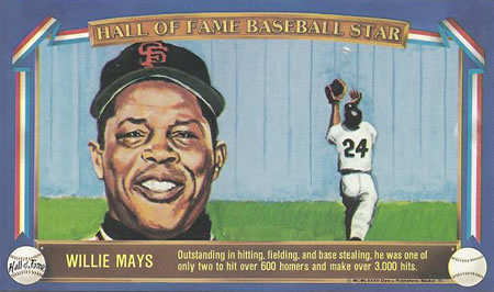 1982 Davco Hall of Fame Baseball Stars #17 Willie Mays Front