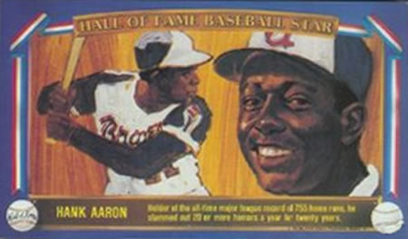 1982 Davco Hall of Fame Baseball Stars #1 Hank Aaron Front