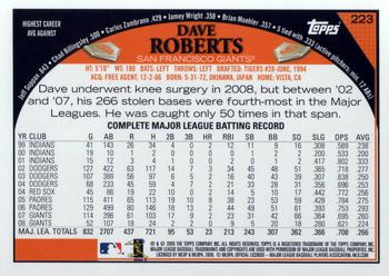 2009 Topps #223 Dave Roberts Back