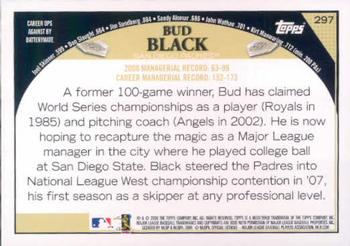 2009 Topps #297 Bud Black Back