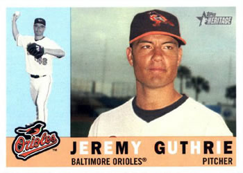 2009 Topps Heritage #12 Jeremy Guthrie Front