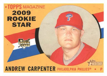 2009 Topps Heritage #138 Andrew Carpenter Front