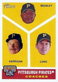 2009 Topps Heritage #467 Pittsburgh Pirates Coaches (Tony Beasley / Joe Kerrigan / Don Long) Front