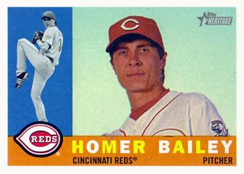 2009 Topps Heritage #582 Homer Bailey Front
