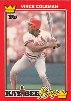 1990 Topps Kay-Bee Kings of Baseball #7 Vince Coleman Front