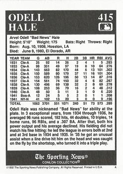 1992 Conlon Collection TSN #415 Odell Hale Back