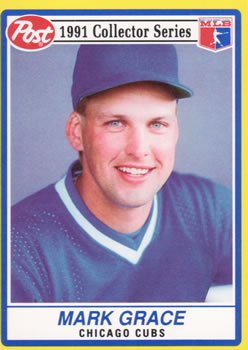 1991 Post Cereal #22 Mark Grace Front