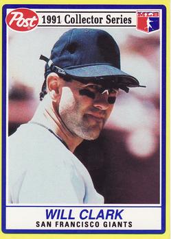 1991 Post Cereal #3 Will Clark Front
