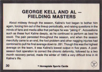 1983 Al Kaline Story #30 George Kell and Al - Fielding Masters Back