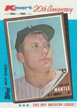 1982 Topps Kmart 20th Anniversary #1 Mickey Mantle Front