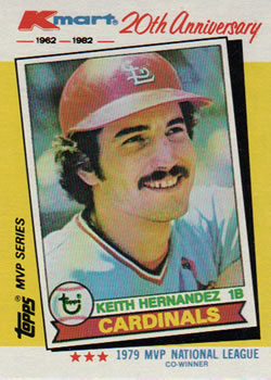 1982 Topps Kmart 20th Anniversary #36 Keith Hernandez Front