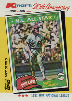 1982 Topps Kmart 20th Anniversary #41 Mike Schmidt Front