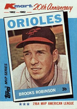 1982 Topps Kmart 20th Anniversary #5 Brooks Robinson Front