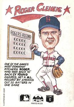 1990 Collect-A-Books #19 Roger Clemens Back
