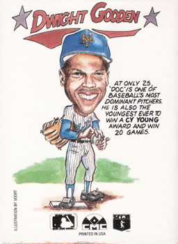 1990 Collect-A-Books #2 Dwight Gooden Back