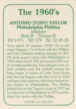 1978 TCMA The 1960's I #0133 Tony Taylor Back