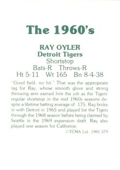 1981 TCMA The 1960's II #379 Ray Oyler Back