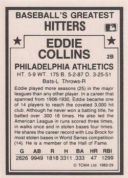 1987 TCMA 1982 Greatest Hitters #29 Eddie Collins Back