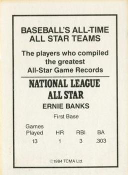 1984 TCMA All-Time All Stars #NNO Ernie Banks Back