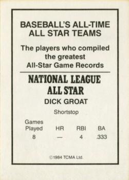 1984 TCMA All-Time All Stars #NNO Dick Groat Back