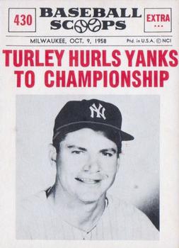 1961 Nu-Cards Baseball Scoops #430 Bob Turley   Front